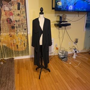 Astr Black Trench Coat for Women